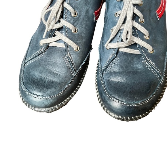 STELLA soft cornflour blue leather sneakers - Picture 11 of 13